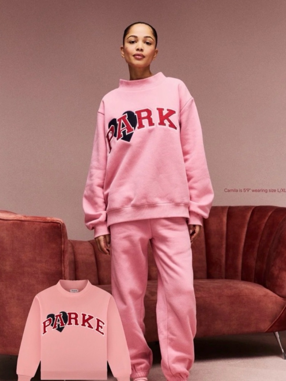 Parke valentines denim mock neck